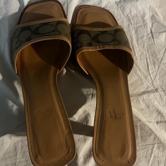 Coach brown sandals size 11 - Picture 2 of 4
